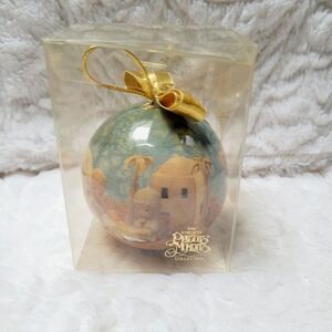 VTG Enesco Precious Moments Collection Christmas Nativity Ornament 3" Ball Boxed